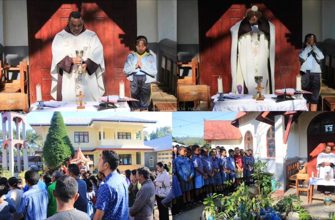 Pastor Paroki Kristus Raja Pagal Pimpin Ibadat Ekologi Jelang Penerimaan Komuni Suci Pertama